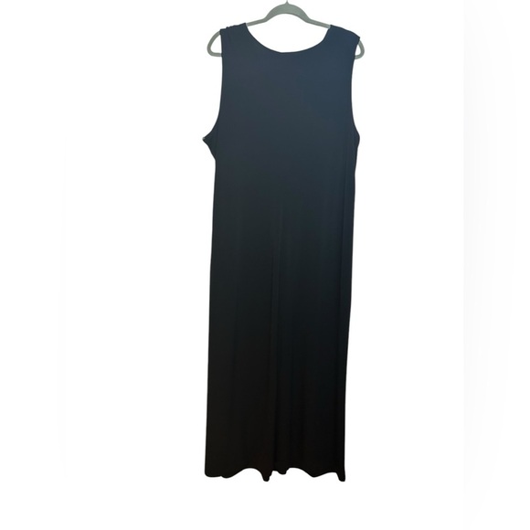 Notations Plus Size Black Twist Stretch Maxi Dress - Picture 2 of 4